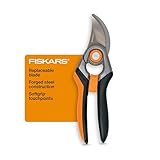 Fiskars Geschmiedete Softgrip-Gartenschere mit austauschbarer Klinge, rostbeständig, reibungsarme Beschichtung, präzisionsgeschliffene Stahlklinge bleibt scharf auch bei schweren Höfen und Gärten